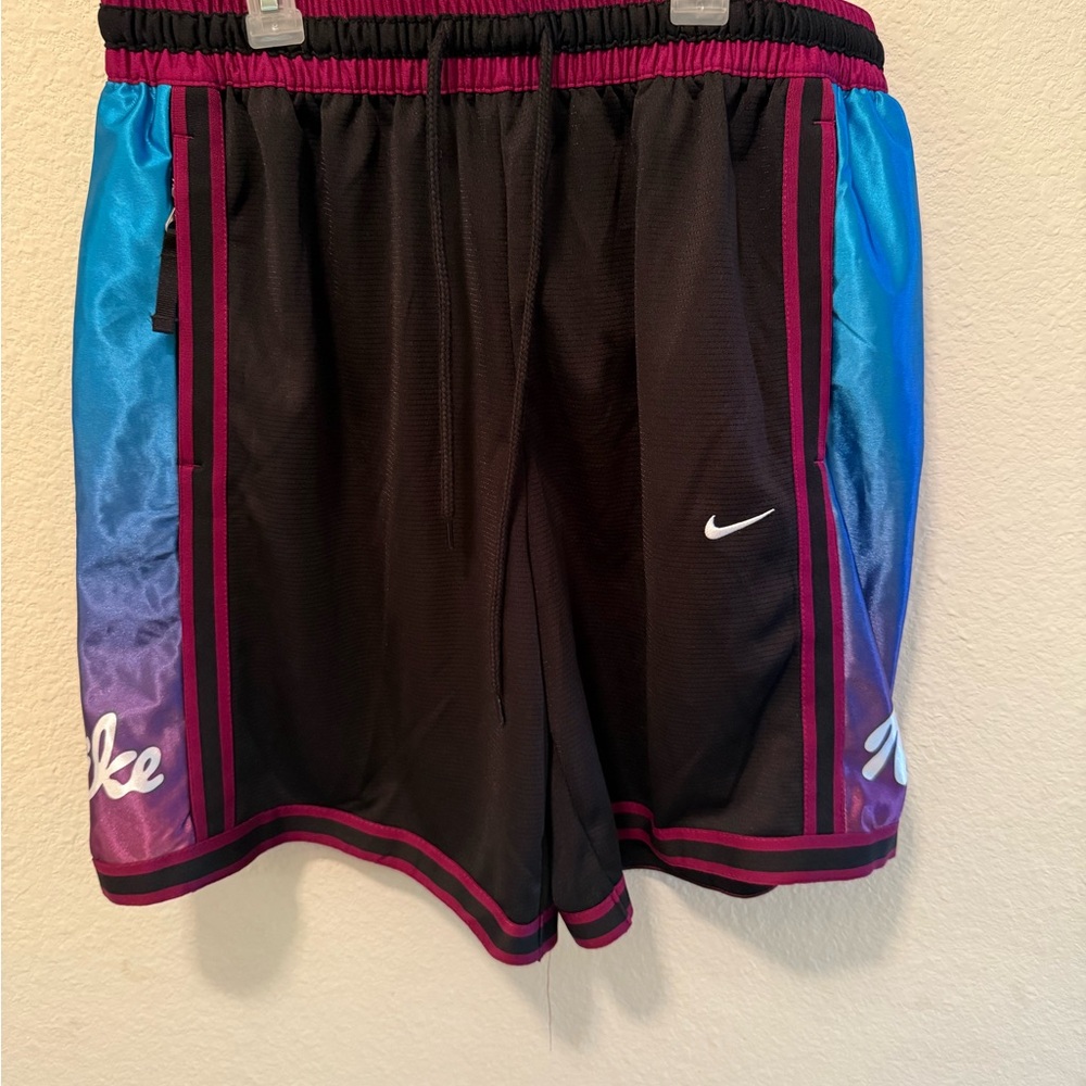 Nike Black and Teal Loose Fit Shorts